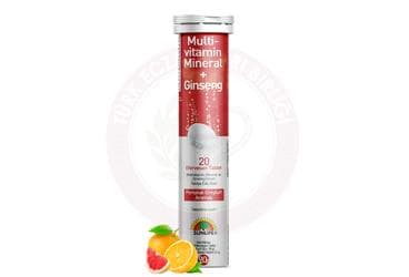 SUNLIFE MULTI-VITAMIN + MINERAL + GINSENG EFERVESAN TABLET 20 tablet İlaç Görseli
