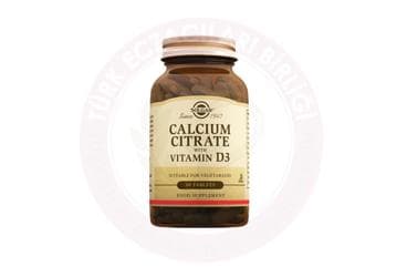 SOLGAR CALCIUM CITRATE WITH VITAMIN D TABLET 60 tablet İlaç Görseli