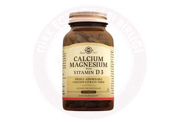 SOLGAR CALCIUM MAGNESIUM WITH VITAMIN D3 TABLET 150 tablet İlaç Görseli