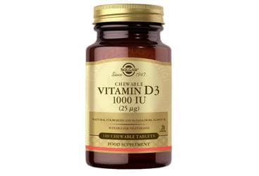 SOLGAR VITAMIN D3 CHEWABLE TABLET 100 tablet İlaç Görseli