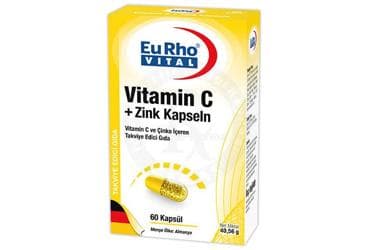 EURHO VITAL VITAMIN C ZINK KAPSELN 60 kapsül İlaç Görseli