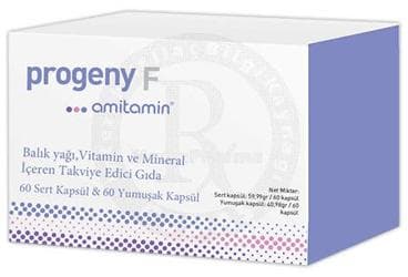 PROGENY F KAPSUL BALIK YAGI, AMINOASIT, VITAMIN VE MINERAL ICEREN TAKVIYE EDICI GIDA 120 kapsül İlaç Görseli