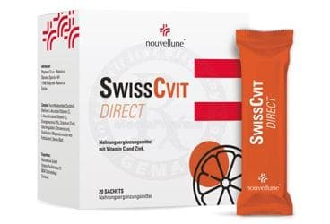 SWISSCVIT DIRECT VITAMIN C VE CINKO ICEREN SASE TAKVIYE EDICI GIDA 1000 mg 20 saşe İlaç Görseli