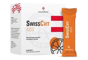 SWISSCVIT KIDS VITAMIN C VE CINKO ICEREN SASE TAKVIYE EDICI GIDA 500 mg 20 saşe İlaç Görseli
