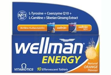 VITABIOTICS WELLMAN ENERGY TAKVIYE EDICI GIDA 10 tablet İlaç Görseli