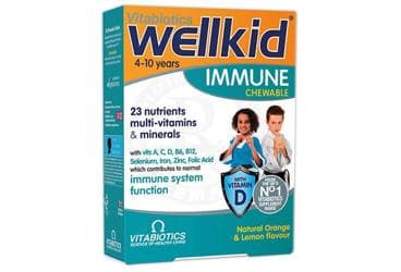 VITABIOTICS WELLKID IMMUNE CHEWABLE TAKVIYE EDICI GIDA 30 tablet İlaç Görseli