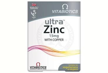 VITABIOTICS ULTRA ZINC TAKVIYE EDICI GIDA 15 mg 60 tablet İlaç Görseli