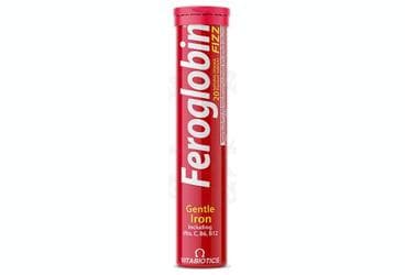 FEROGLOBIN FIZZ GENTLE IRON, VITAMIN C, B6, B12 ICEREN TAKVIYE EDICI GIDA 20 tablet İlaç Görseli