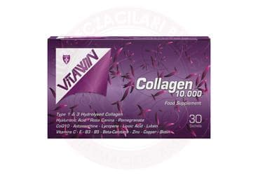 VITAWIN COLLAGEN 10000 TAKVIYE EDICI GIDA 30 saşe İlaç Görseli