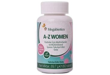 MEGABIOTICS A-Z WOMEN TAKVIYE EDICI GIDA 60 tablet İlaç Görseli