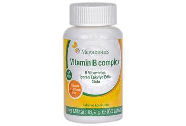 MEGABIOTICS VITAMIN B COMPLEX TAKVIYE EDICI GIDA  60 tablet İlaç Görseli