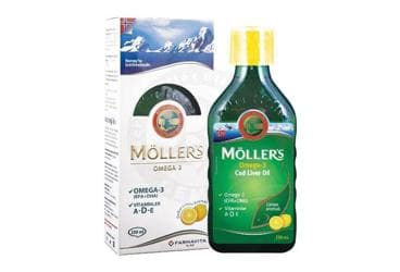 MOLLERS COD LIVER OIL OMEGA-3 ICEREN LIMON AROMALI TAKVIYE EDICI GIDA 250 ml şişe İlaç Görseli