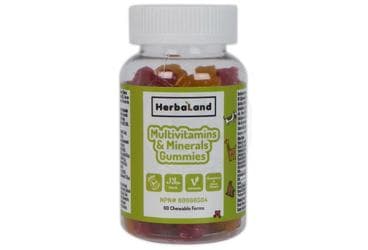 HERBALAND MULTIVITAMINS&MINERALS GUMMIES CIGNENEBILIR FORM TAKVIYE EDICI GIDA 60 çiğnenebilir jel form İlaç Görseli