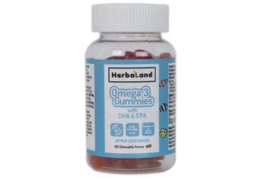 HERBALAND OMEGA3 WITH DHA&EPA GUMMIES CIGNENEBILIR FORM TAKVIYE EDICI GIDA 60 çiğnenebilir jel form İlaç Görseli