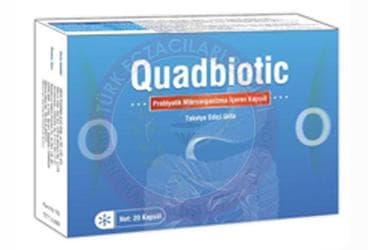 QUADBIOTIC PROBIYOTIK MIKROORGANIZMA ICEREN KAPSUL 30 kapsül İlaç Görseli