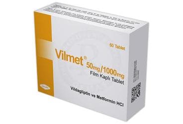 VILMET 50 MG / 1000 MG FILM KAPLI TABLET (60 TABLET) İlaç Görseli