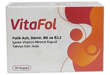 VITAFOL TAKVIYE EDICI GIDA KAPSUL 30 kapsül İlaç Görseli