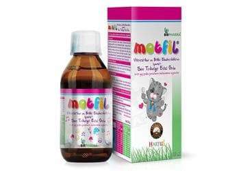 MOTFIL VITAMINLER VE BITKI EKSTRAKTLARI ICEREN SIVI TAKVIYE EDICI GIDA 150 ml şişe İlaç Görseli