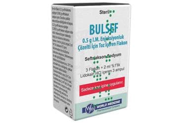 BULSEF 0,5 G I.M. ENJEKSIYONLUK COZELTI ICIN TOZ ICEREN FLAKON (3 FLAKON+ 3 AMPUL) İlaç Görseli