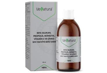 VENATURA BETA GLUKAN, PROPOLIS, EKINEZYA, VITAMIN C VE CINKO ICEREN SIVI TAKVIYE EDICI GIDA 150 ml şişe İlaç Görseli