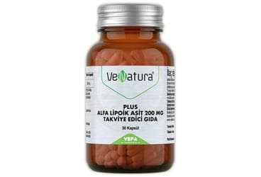 VENATURA PLUS ALFA LIPOIK ASIT TAKVIYE EDICI GIDA KAPSUL 200 mg 30 kapsül İlaç Görseli