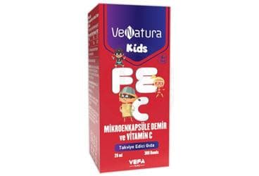 VENATURA KIDS MIKROENKAPSULE DEMIR VE VITAMIN C ICEREN TAKVIYE EDICI GIDA 20 ml şişe İlaç Görseli