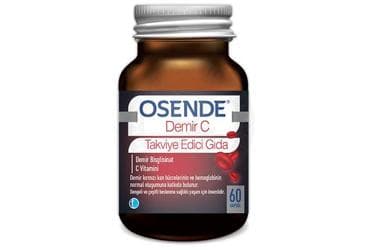 OSENDE DEMIR C DEMIR BISGLISINAT, ESTER-C VITAMINI ICEREN TAKVIYE EDICI GIDA 60 kapsül İlaç Görseli