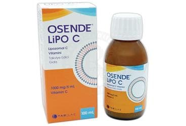 OSENDE LIPO C LIPOZOMAL C VITAMINI ICEREN TAKVIYE EDICI GIDA 100 mg/5 ml 100 ml şişe İlaç Görseli