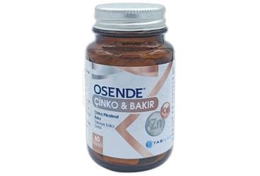 OSENDE CINKO & BAKIR CINKO PIKOLINAT VE BAKIR ICEREN TAKVIYE EDICI GIDA 60 kapsül İlaç Görseli