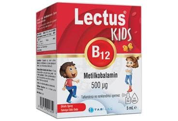 LECTUS KIDS B12 METILKOBALAMIN SPREY TAKVIYE EDICI GIDA 5 ml İlaç Görseli