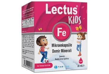 LECTUS KIDS MIKROENKAPSULE DEMIR MINERALI TAKVIYE EDICI GIDA 30 ml şişe İlaç Görseli