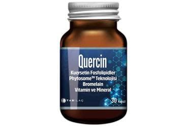 QUERCIN FITOZOMAL KUERSETIN, BROMELAIN, VITAMIN VE MINERAL ICEREN TAKVIYE EDICI GIDA KAPSUL 30 kapsül İlaç Görseli