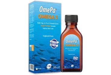 OMEPA OMEGA 3 BALIK YAGI PORTAKAL AROMALI SURUP 200 ml şişe İlaç Görseli