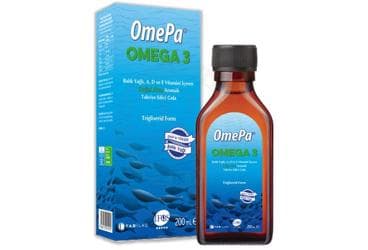 OMEPA OMEGA 3 BALIK YAGI ELMA AROMALI SURUP 200 ml şişe İlaç Görseli