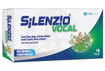SILENZIO VOCAL TAKVIYE EDICI GIDA PASTIL 16 pastil İlaç Görseli