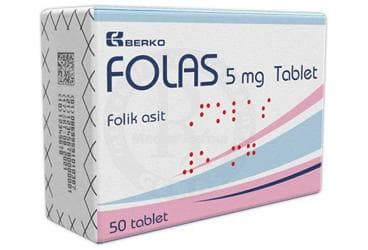 FOLAS 5 MG TABLET (50 ADET) İlaç Görseli