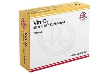 VIN-D3 2000 IU FILM KAPLI TABLET (60 TABLET) İlaç Görseli