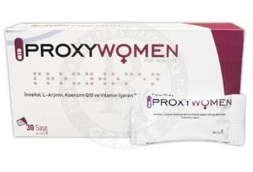 PROXYWOMEN INOSITOL, L-ARJININ, KOENZIM Q10 VE VITAMIN ICEREN TAKVIYE EDICI GIDA 30 saşe İlaç Görseli