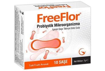 FREEFLOR PROBIYOTIK MIKROORGANIZMA ICEREN TAKVIYE EDICI GIDA SASE 10 saşe İlaç Görseli