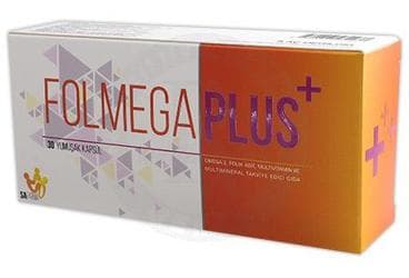FOLMEGA PLUS OMEGA 3, FOLIK ASIT, MULTIVITAMIN VE MULTIMINERAL TAKVIYE EDICI GIDA 30 kapsül İlaç Görseli