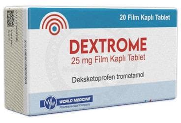 DEXTROME 25 MG FILM KAPLI TABLET (20 ADET) İlaç Görseli