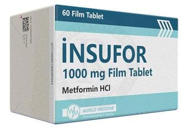 INSUFOR 1000 MG FILM TABLET (60 TABLET) İlaç Görseli