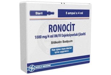 RONOCIT 1000 MG/4 ML IM/IV ENJEKSIYONLUK COZELTI (5 AMPUL) İlaç Görseli