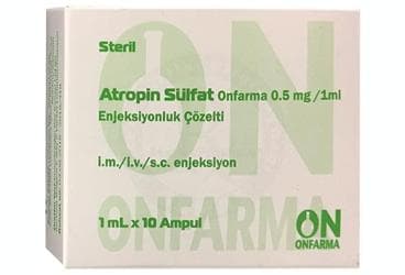 ATROPIN SULFAT ONFARMA 0,5 MG / 1 ML ENJEKSIYONLUK COZELTI (10 AMPUL) İlaç Görseli
