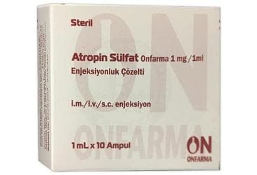 ATROPIN SULFAT ONFARMA 1 MG / 1 ML ENJEKSIYONLUK COZELTI           (10 AMPUL ) İlaç Görseli