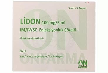 LIDON 100 MG / 5 ML IM/IV/SC ENJEKSIYONLUK COZELTI                     ( 5 AMPUL ) İlaç Görseli