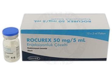 ROCUREX 50 MG/5 ML IV ENJEKSIYONLUK COZELTI (10 FLAKON) İlaç Görseli