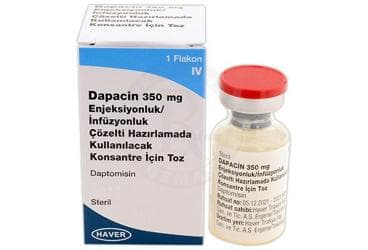 DAPACIN 350 MG ENJEKSIYONLUK/INFUZYONLUK COZELTI HAZIRLAMADA KULLANILACAK KONSANTRE ICIN TOZ İlaç Görseli
