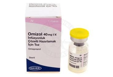 OMIZOL 40 MG I.V. INFUZYONLUK COZELTI HAZIRLAMAK ICIN TOZ (1 ADET) İlaç Görseli