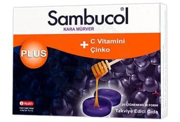 SAMBUCOL PLUS PASTIL 20 tablet İlaç Görseli
